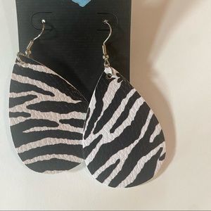 Zebra print earrings
